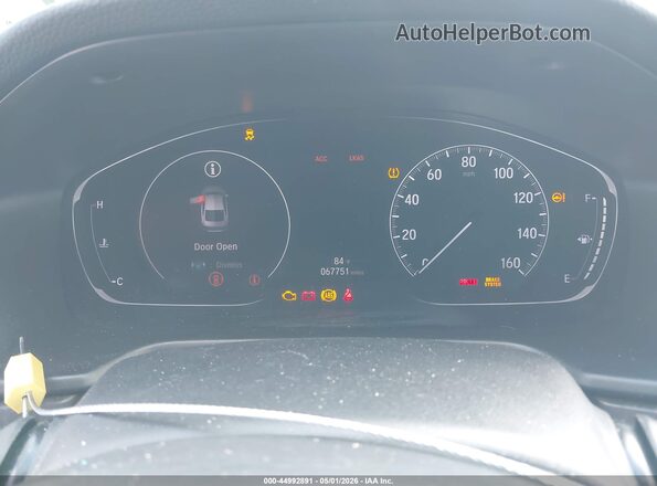 1HGCV1F55KA057445 2019 HONDA ACCORD Белый Вид задних сидений