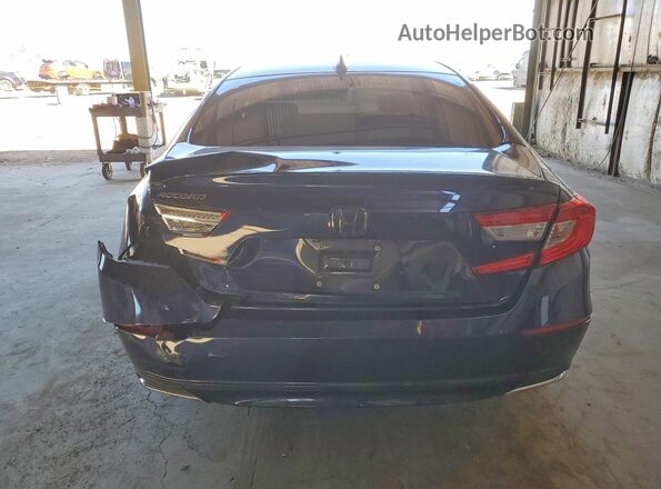 1HGCV1F56KA133898 2019 HONDA ACCORD Синий Вид сзади