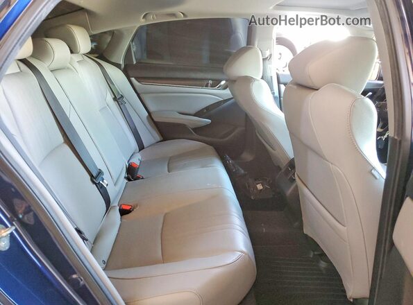 1HGCV1F56KA133898 2019 HONDA ACCORD Синий Вид задних сидений