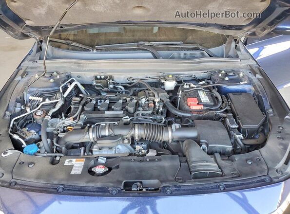 1HGCV1F56KA133898 2019 HONDA ACCORD Синий Вид задней части салона