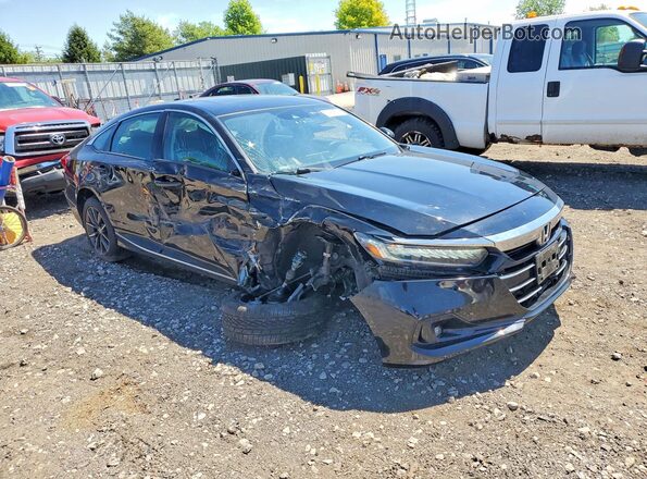 1HGCV1F56NA018030 2022 HONDA ACCORD Black Delantero derecho