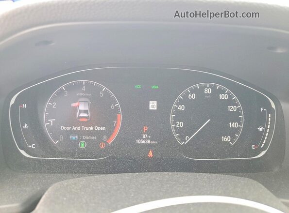 1HGCV1F58JA011381 2018 HONDA ACCORD Red ხელსაწყოთა პანელის ხედი