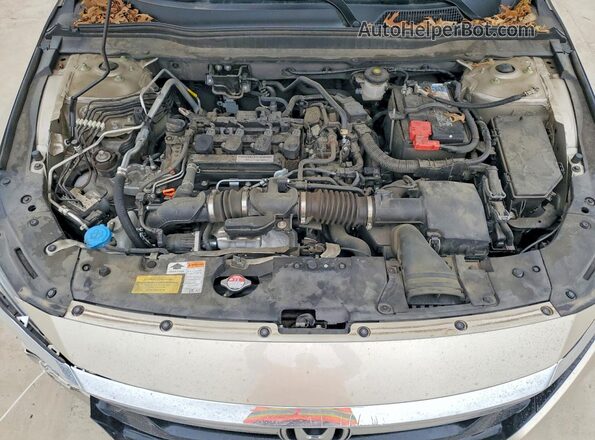 1HGCV1F5XJA039876 2018 HONDA ACCORD Желто-коричневый Вид задней части салона