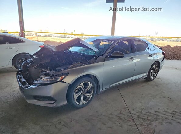 1HGCV1F63JA115463 2018 HONDA ACCORD Silver Front left