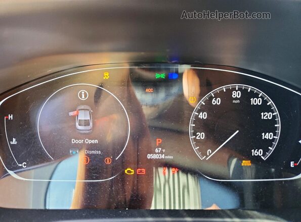 1HGCV1F92JA030446 2018 HONDA ACCORD Brown Вид щитка приладів