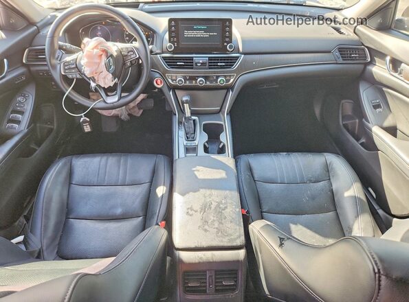 1HGCV1F92JA030446 2018 HONDA ACCORD Brown Вид панелі приладів