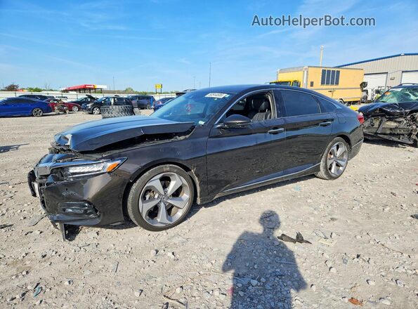 1HGCV1F92JA030446 2018 HONDA ACCORD Brown Передня ліва чверть
