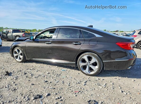 1HGCV1F92JA030446 2018 HONDA ACCORD Brown Задня ліва чверть