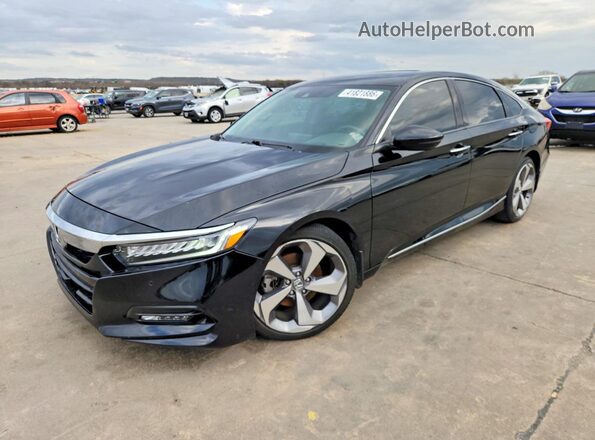 1HGCV1F94JA113845 2018 HONDA ACCORD Black Przód lewy