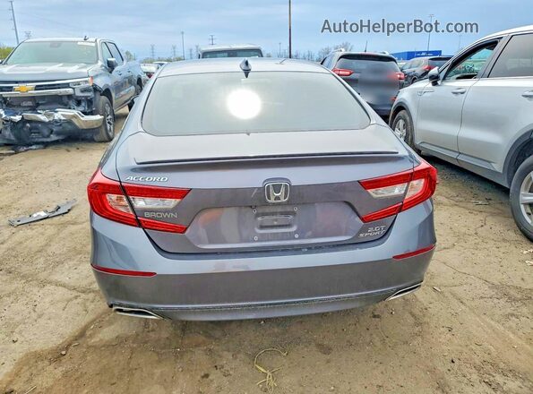 1HGCV2E31JA014046 2018 HONDA ACCORD Серый Вид сзади