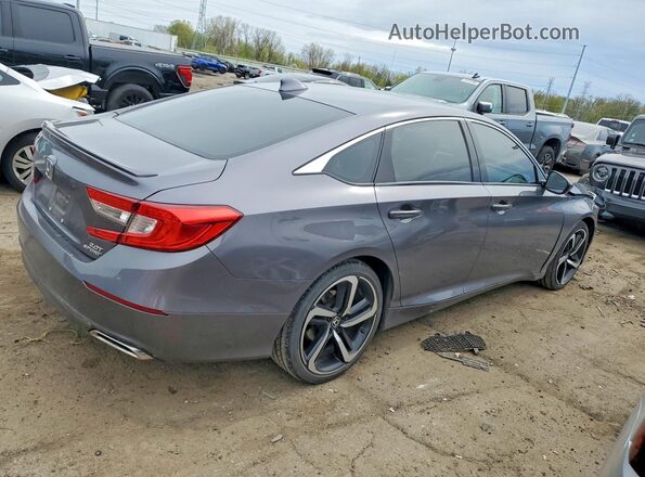 1HGCV2E31JA014046 2018 HONDA ACCORD Серый Задняя правая четверть