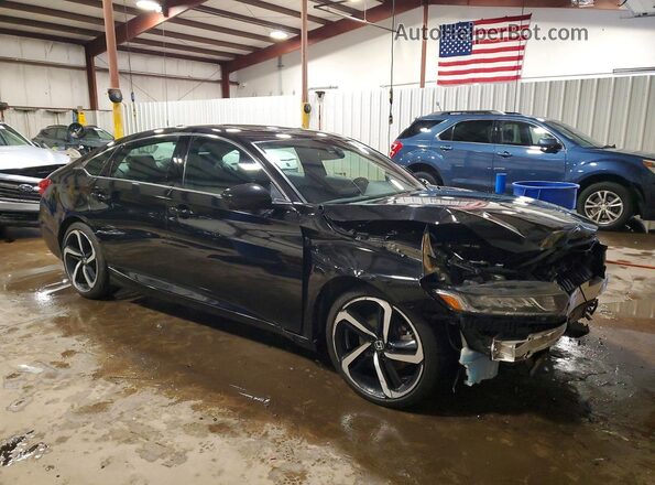 1HGCV2F31LA015473 2020 HONDA ACCORD Черный Передняя правая четверть