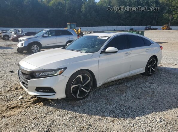 1HGCV2F34JA002861 2018 HONDA ACCORD White Передня ліва чверть