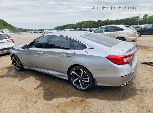 1HGCV2F34KA014137 2019 HONDA ACCORD Silver Trasero izquierdo