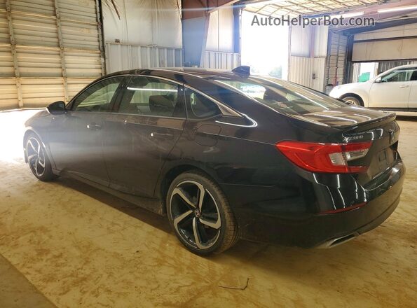 1HGCV2F36KA022434 2019 HONDA ACCORD Черный Задняя левая четверть