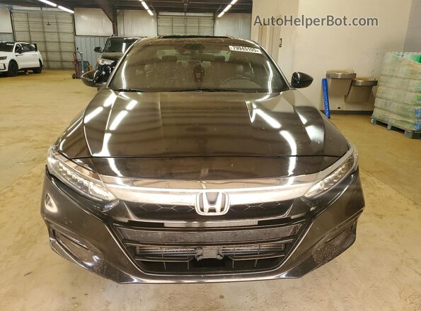 1HGCV2F36KA022434 2019 HONDA ACCORD Черный Вид спереди
