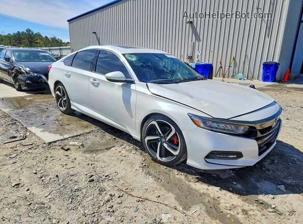 1HGCV2F36KA034678 2019 HONDA ACCORD White Delantero derecho