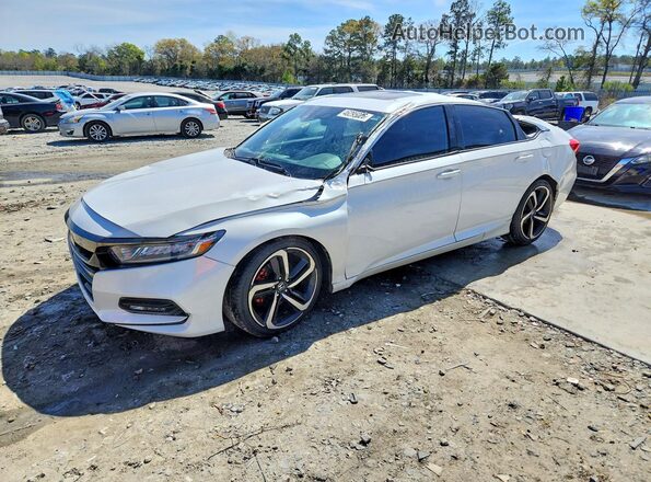 1HGCV2F36KA034678 2019 HONDA ACCORD White Vista tres cuartos delantera izquierda