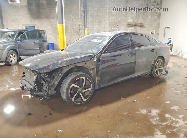 1HGCV2F36LA030020 2020 HONDA ACCORD Черный Передняя левая четверть