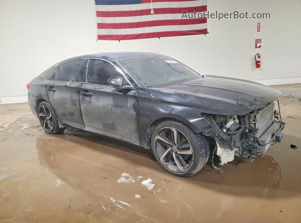 1HGCV2F36LA030020 2020 HONDA ACCORD Черный Передняя правая четверть