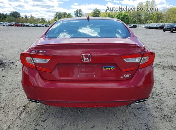 1HGCV2F37KA002936 2019 HONDA ACCORD Красный Вид сзади