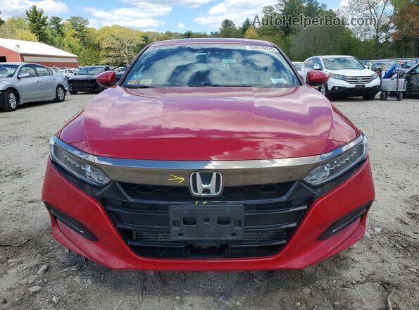 1HGCV2F37KA002936 2019 HONDA ACCORD Красный Вид спереди