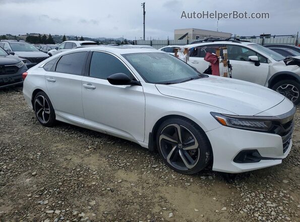 1HGCV2F37MA003653 2021 HONDA ACCORD White Передня права чверть