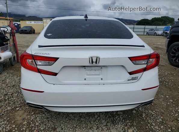 1HGCV2F37MA003653 2021 HONDA ACCORD White Вид ззаду