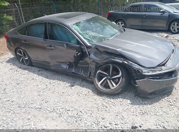 1HGCV2F38JA012261 2018 HONDA ACCORD Black Вид спереду