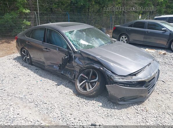 1HGCV2F38JA012261 2018 HONDA ACCORD Black Передня права чверть