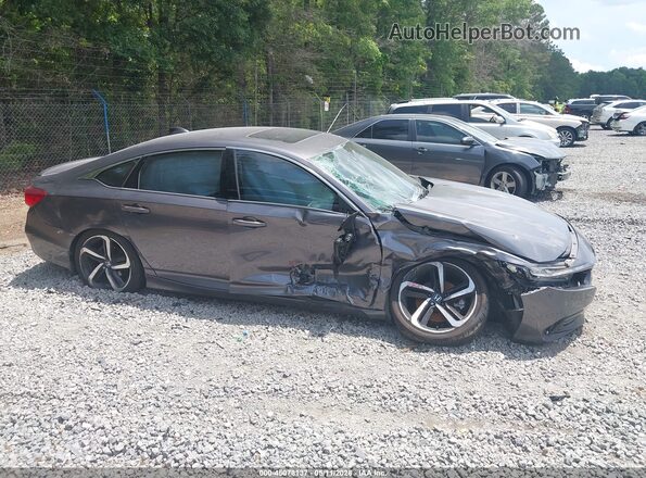 1HGCV2F38JA012261 2018 HONDA ACCORD Black Вид задньої частини салону