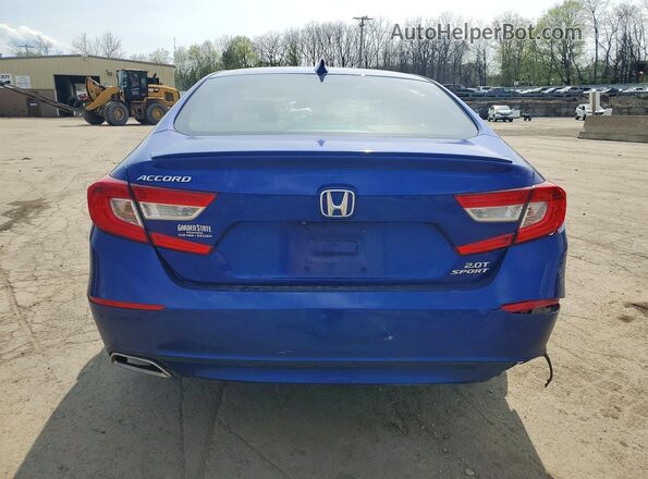 1HGCV2F38KA011984 2019 HONDA ACCORD Blue Widok z tyłu