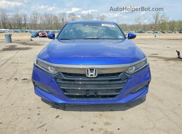 1HGCV2F38KA011984 2019 HONDA ACCORD Blue Widok z przodu