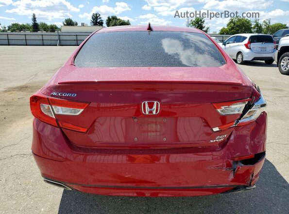 1HGCV2F39LA000509 2020 HONDA ACCORD Red Вид ззаду