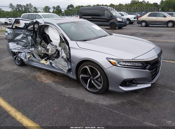 1HGCV2F39NA011383 2022 HONDA ACCORD Серебряный Передняя правая четверть
