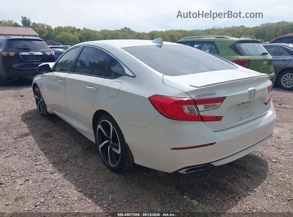 1HGCV2F3XJA018076 2018 HONDA ACCORD Белый Задняя левая четверть