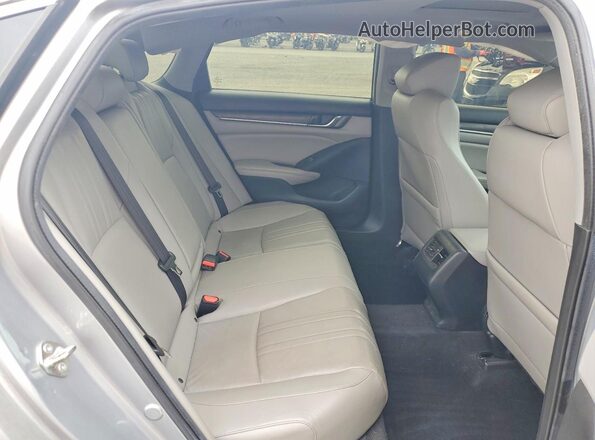 1HGCV2F50KA014802 2019 HONDA ACCORD Silver Rear seats view
