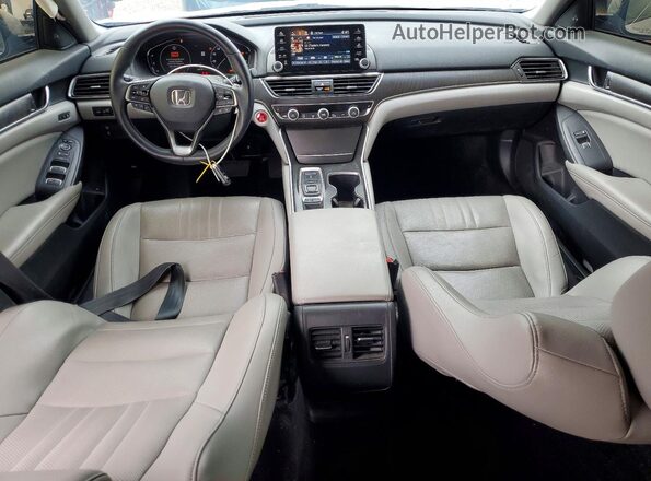 1HGCV2F50KA014802 2019 HONDA ACCORD Silver Dashboard view