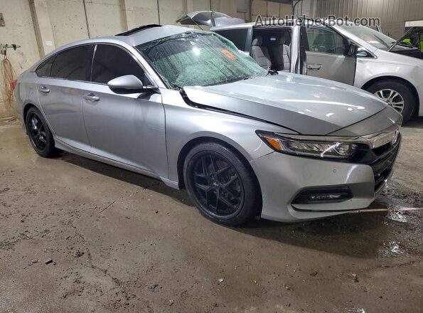 1HGCV2F91KA017887 2019 HONDA ACCORD Серебряный Передняя правая четверть