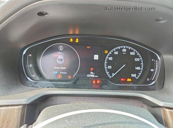1HGCV2F92KA036089 2019 HONDA ACCORD White Вид щитка приладів