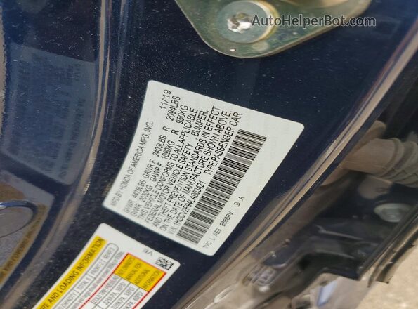 1HGCV2F94LA003421 2020 HONDA ACCORD Blue Widok komory silnika