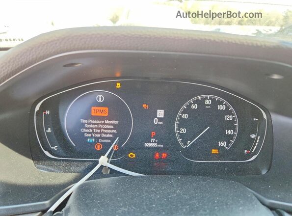 1HGCV2F94NA009934 2022 HONDA ACCORD Белый Вид щитка приборов