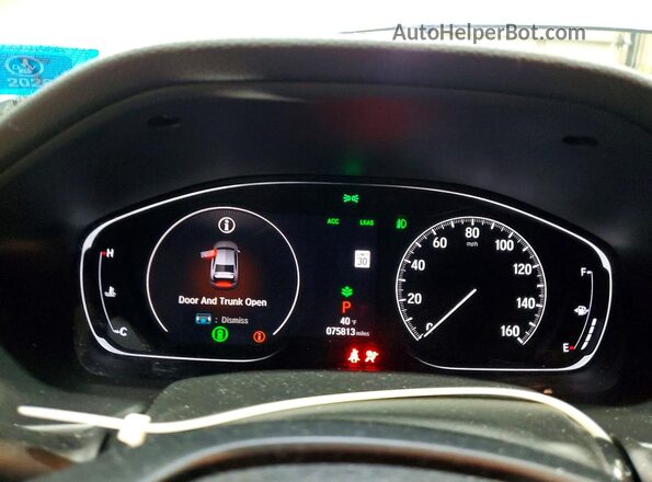1HGCV2F95JA043455 2018 HONDA ACCORD Серый Вид щитка приборов