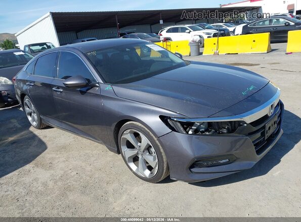 1HGCV2F95KA020873 2019 HONDA ACCORD Gray Delantero derecho