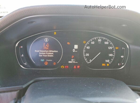 1HGCV2F95NA007836 2022 HONDA ACCORD White Սարքավորումների վահանակի տեսք