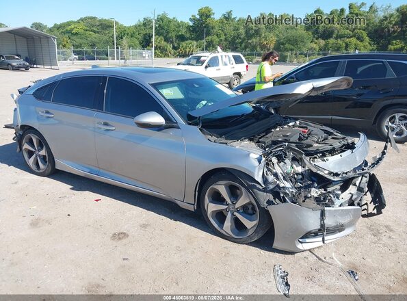 1HGCV2F96KA006416 2019 HONDA ACCORD Silver Przód prawy