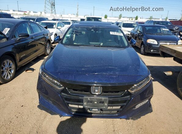 1HGCV2F96KA012927 2019 HONDA ACCORD Синий Вид спереди
