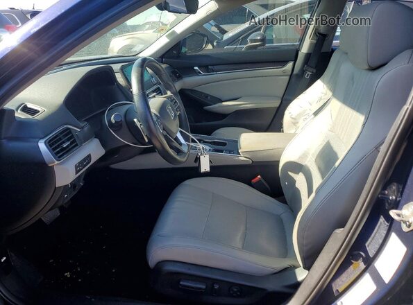 1HGCV2F96KA012927 2019 HONDA ACCORD Синий Вид салона спереди