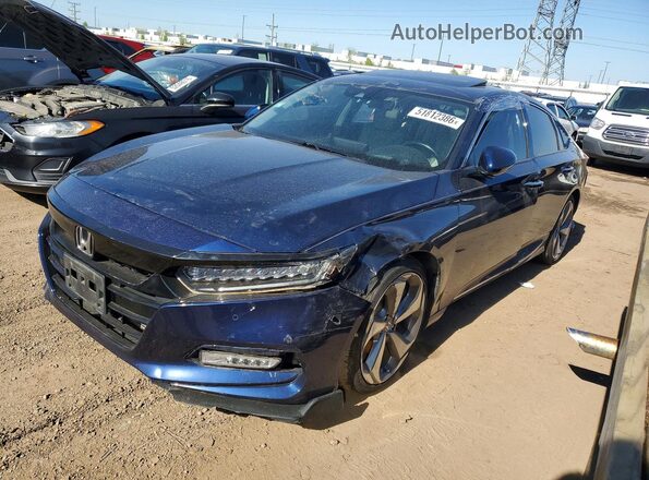 1HGCV2F96KA012927 2019 HONDA ACCORD Синий Передняя левая четверть