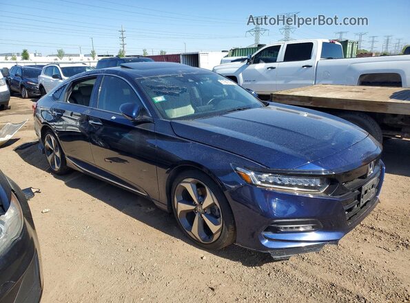1HGCV2F96KA012927 2019 HONDA ACCORD Синий Передняя правая четверть